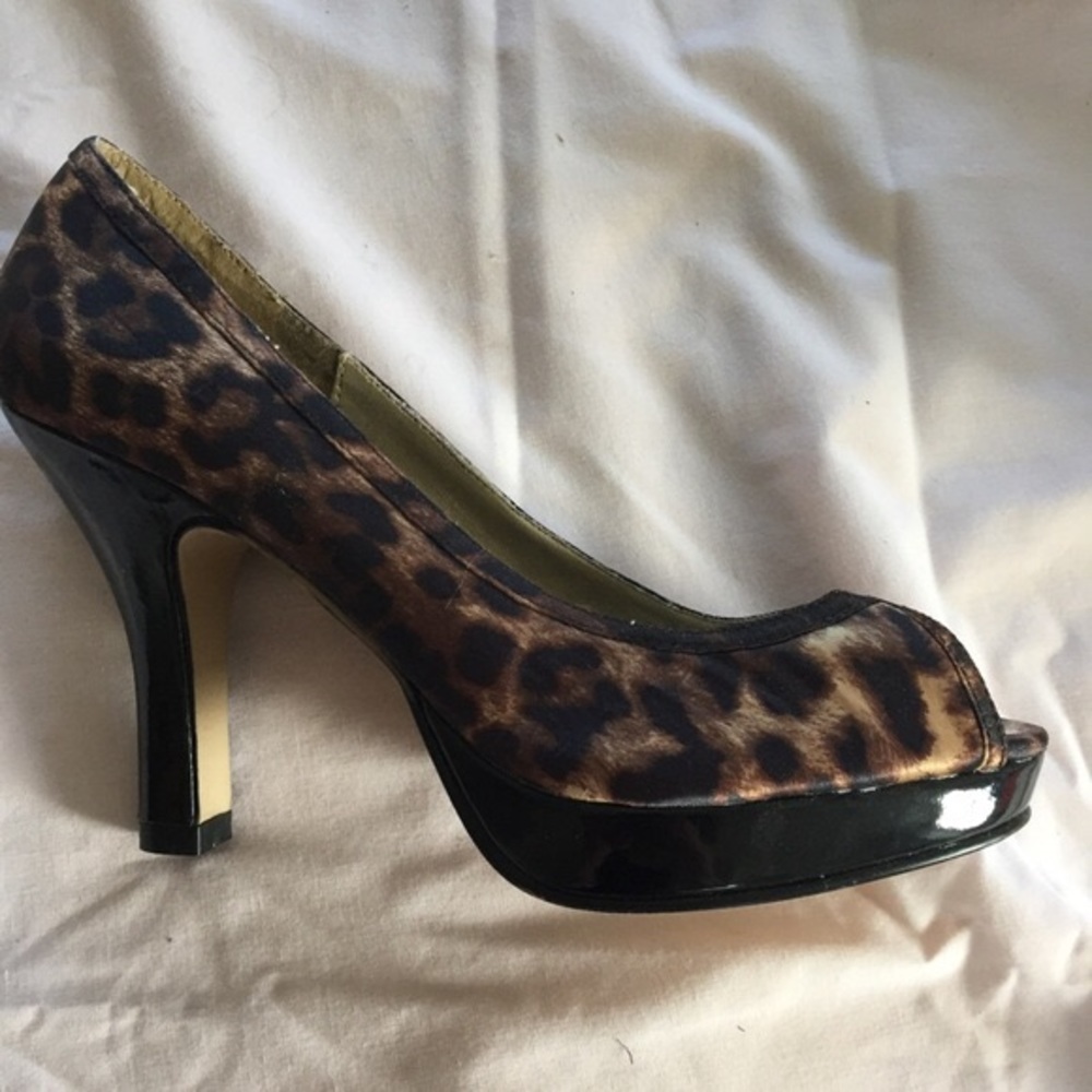 Madden Girl Cheetah Print Open Toe Heels